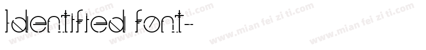 Identified font字体转换